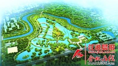 生态修复完成后,瑶海区二十埠河湿地公园效果图.