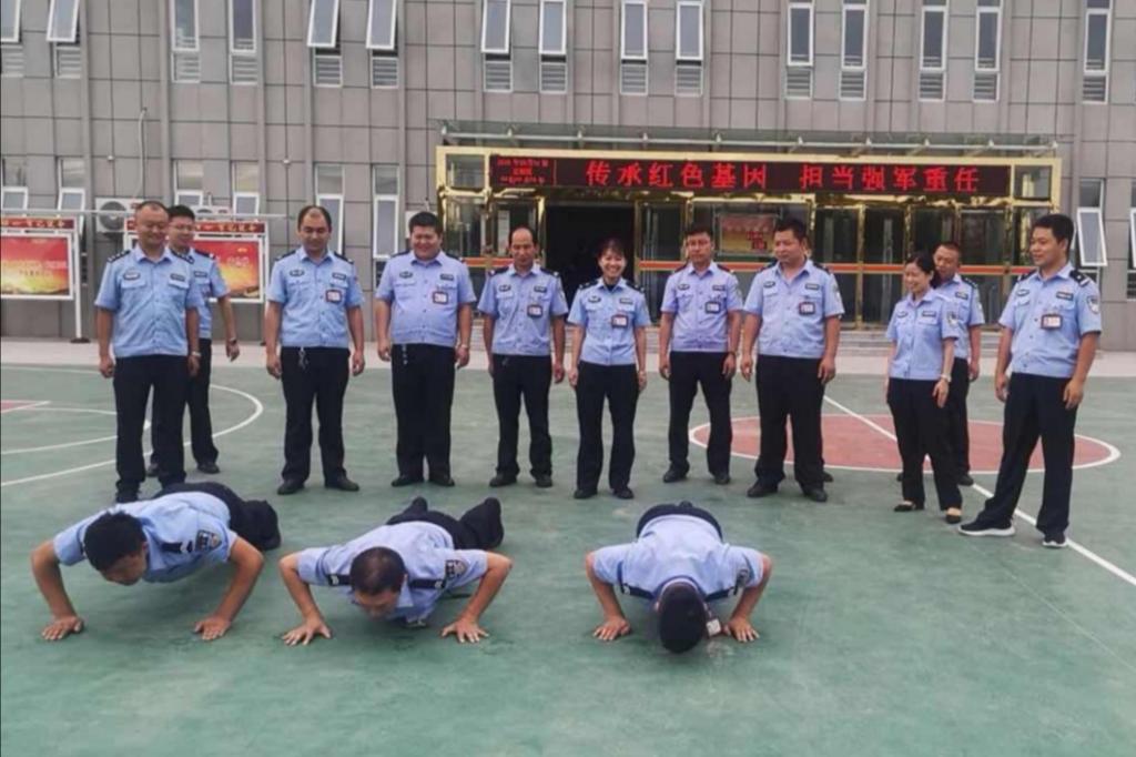 陕西省榆林市榆阳区看守所组织开展全警体能测试活动