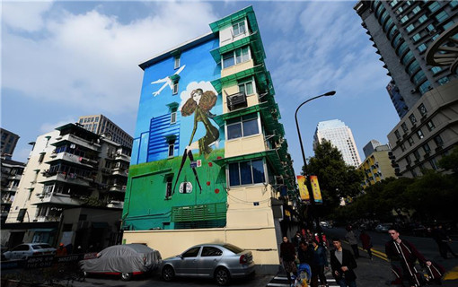 杭州时尚墙绘扮靓城市